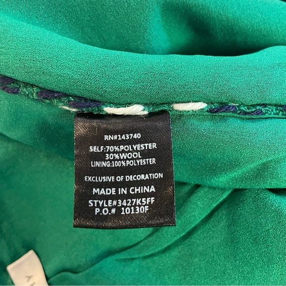 NWT English Factory Mini Skirt Green/White/Navy Size Large - Picture 5 of 8
